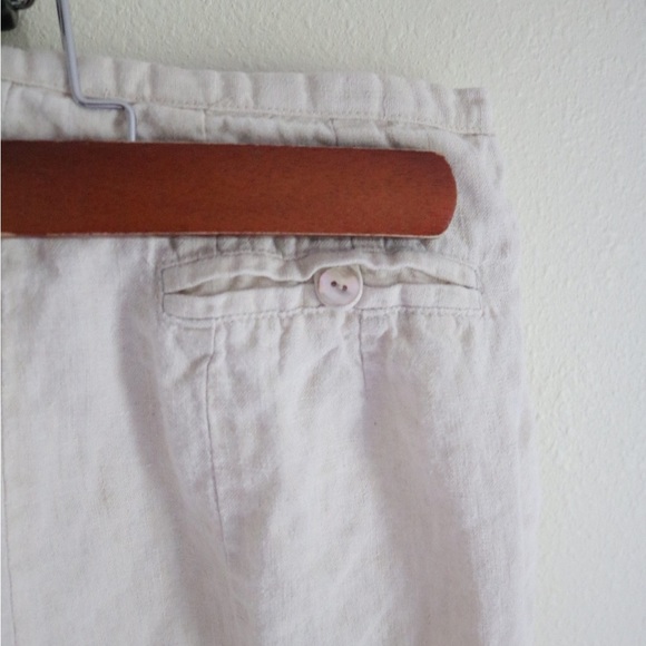 Seeds Linen Brown Buttons with Drawstring Trousers - Picture 15 of 16